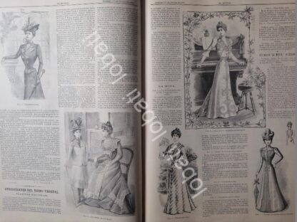 GACETA ANTIGUA DE MODAS 1899. " PAGINAS DE LA MODA " /57