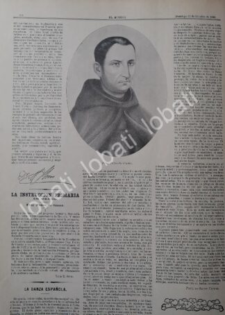 CARTEL ANTIGUO ORIGINAL DE FRAY PEDRO DE GANTE 1899 Y MAS NOTAS