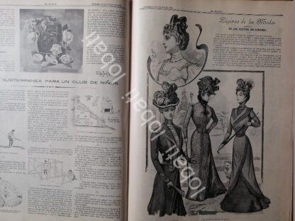 GACETA ANTIGUA DE MODAS 1899. " PAGINAS DE LA MODA " /60 - Image 2