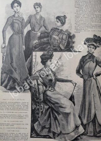 GACETA ANTIGUA DE MODAS 1899. " PAGINAS DE LA MODA " /60
