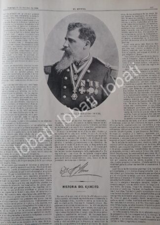 CARTEL ANTIGUO ORIGINAL DE NOTA DEL GENERAL. BERNARDO REYES 1899 /MLT / PLT