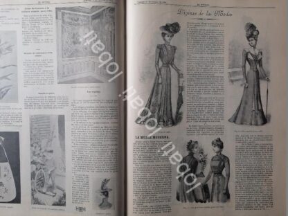 GACETA ANTIGUA DE MODAS 1899. " PAGINAS DE LA MODA " /61 - Image 2