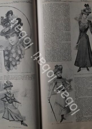 GACETA ANTIGUA DE MODAS 1899. " PAGINAS DE LA MODA " /61