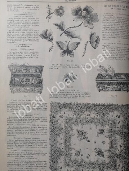 GACETA ANTIGUA DE MODAS 1899. " PAGINAS DE LA MODA " /61 - Image 5