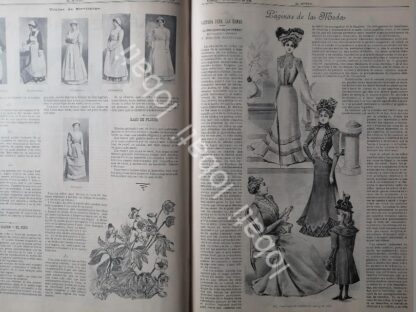 GACETA ANTIGUA DE MODAS 1899. " PAGINAS DE LA MODA " /62 - Image 2