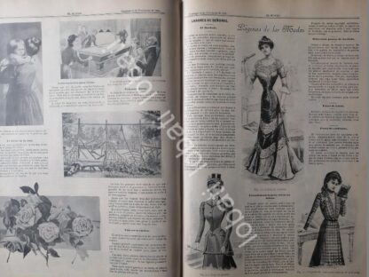 GACETA ANTIGUA DE MODAS 1899. " PAGINAS DE LA MODA " /63 - Image 2