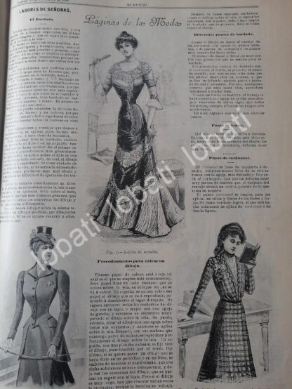 GACETA ANTIGUA DE MODAS 1899. " PAGINAS DE LA MODA " /63 - Image 3