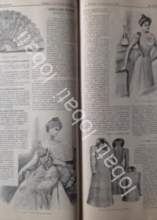GACETA ANTIGUA DE MODAS 1899. " PAGINAS DE LA MODA " /63
