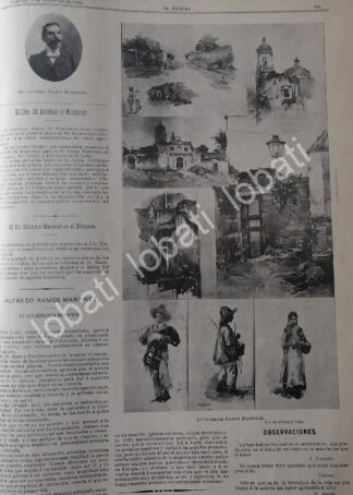 CARTEL ANTIGUO ORIGINAL DE INICIOS DEL PINTOR ALFREDO RAMOS MARTINEZ 1899 / ARTE