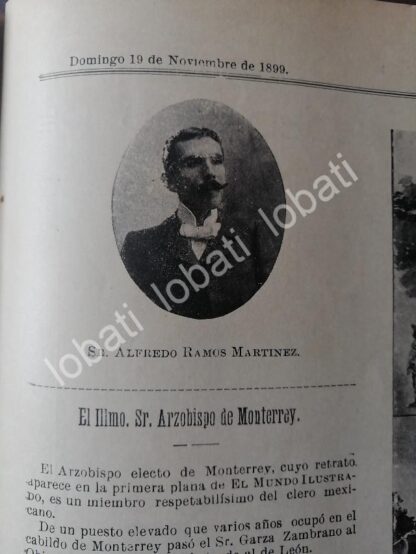 CARTEL ANTIGUO ORIGINAL DE INICIOS DEL PINTOR ALFREDO RAMOS MARTINEZ 1899 / ARTE - Image 2