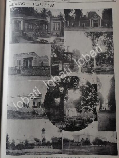 CARTEL ANTIGUO ORIGINAL DE CASAS Y MANSONES DE TLALPAM 1899 / ASM LDM - Image 4