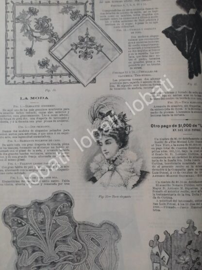 GACETA ANTIGUA DE MODAS 1899. " PAGINAS DE LA MODA " /64 - Image 5