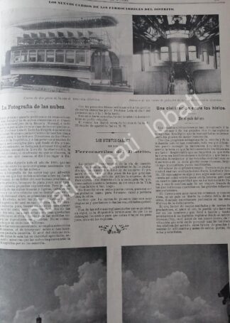 CARTEL ANTIGUO ORIGINAL DE NUEVOS CARROS PARA NUEVO TRANVIA DEL D.F 1899 / TREN