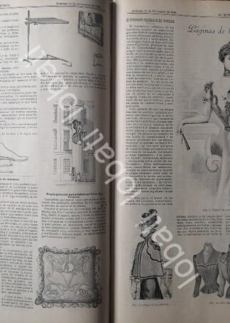 GACETA ANTIGUA DE MODAS 1899. " PAGINAS DE LA MODA " /65