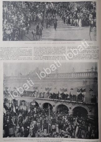 CARTEL ANTIGUO ORIGINAL DE MANIFESTACION EN MONTERREY EN APOYO A PORFIRIO DIAZ 1899