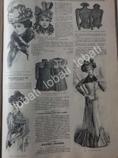 GACETA ANTIGUA DE MODAS 1899. " PAGINAS DE LA MODA " /66 - Image 3