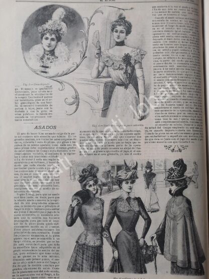 GACETA ANTIGUA DE MODAS 1899. " PAGINAS DE LA MODA " /66 - Image 4