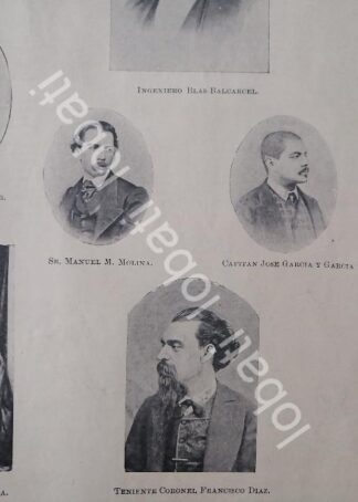 CARTEL ANTIGUO ORIGINAL DE MILITARES Y POLITICOS DE LA EPOCA DE LA REFORMA 1899 /PLT