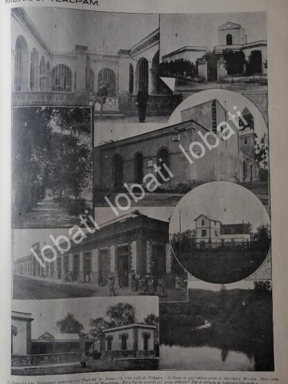 CARTEL ANTIGUO ORIGINAL DE CASAS Y LUGARES DE TLALPAM 1899 / LDM - Image 3