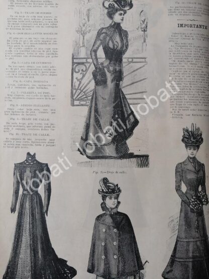 GACETA ANTIGUA DE MODAS 1899. " PAGINAS DE LA MODA " /67 - Image 6