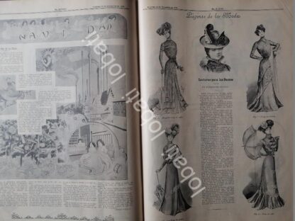 GACETA ANTIGUA DE MODAS 1899. " PAGINAS DE LA MODA " /68 - Image 3