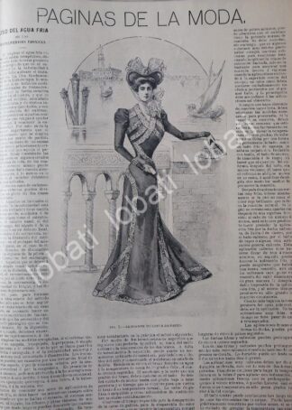 GACETA ANTIGUA DE MODAS 1899. " PAGINAS DE LA MODA " /52