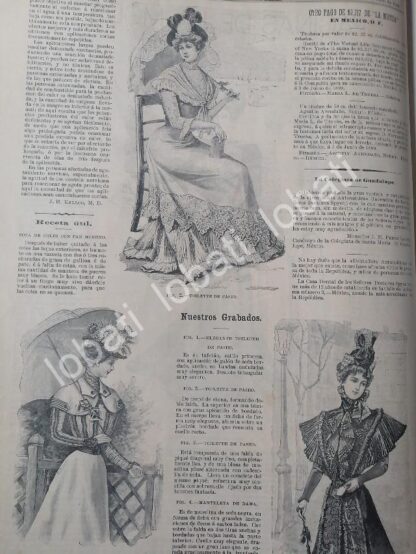 GACETA ANTIGUA DE MODAS 1899. " PAGINAS DE LA MODA " /52 - Image 2