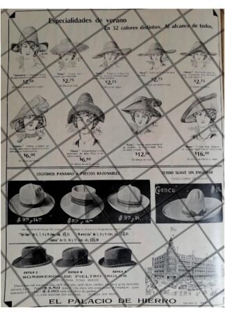 PUBLICIDAD ANTIGUA TIENDA EL PALACIO DE HIERRO 1912 /137