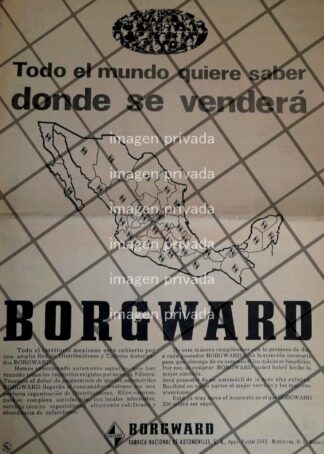 CARTEL RETRO AUTOS BORGWARD INICIA OPERACIONES 1967 T POSTER