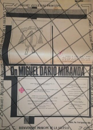 CARTEL RETRO IGLESIA DE BIENVENIDA. MIGUEL DARIO MIRANDA 69