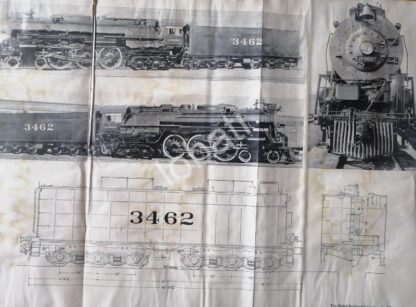 GRABADO ANTIGUO LOCOMOTORA SANTA FE 1928 / A13 - Image 2