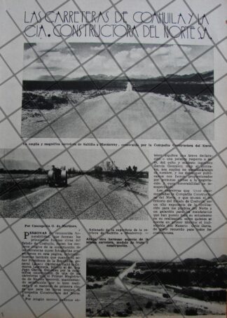 AFICHE ANTIGUO LA CIA. CONSTRUCTORA DEL NORESTE S.A 1937