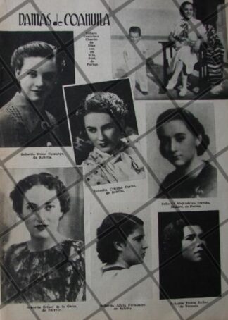 AFICHE INEDITO DAMAS DE LA ELITE DE COAHUILA 1937
