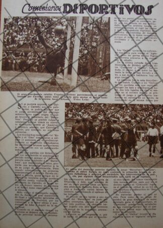 AFICHE RETRO PARTIDO CLUB ATLANTE VS BARCELONA 1937 D.F