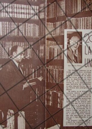 AFICHE ANTIGUO DON. MANUEL PORRUA Y SU EDITORIAL 1937