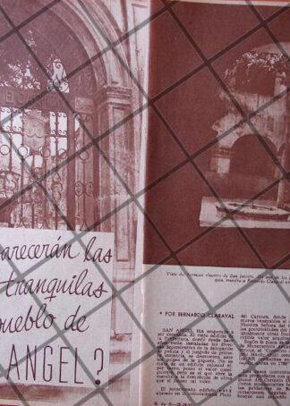 AFICHE ANTIGUO. LA COLONIA SAN ANGEL. D.F 1937