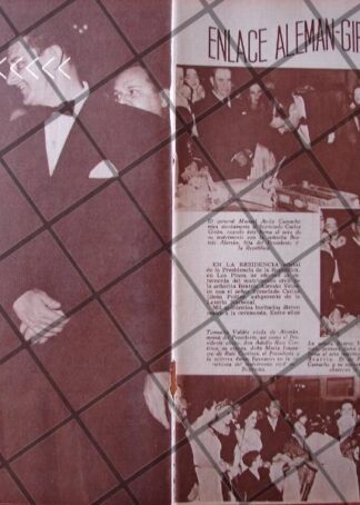 AFICHE ANTIGUO. BODA. BEATRIZ ALEMAN VELASCO 1952