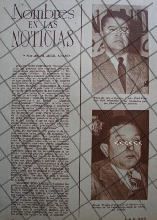AFICHE ANTIGUO. INCIOS DE FIDEL VELAZQUEZ 1952