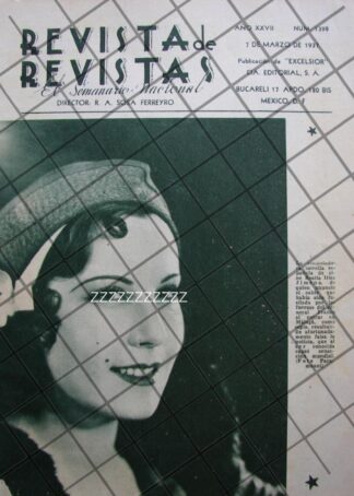 AFICHE ANTIGUO ROSITA DIAZ JIMENO EN MEXICO 1937