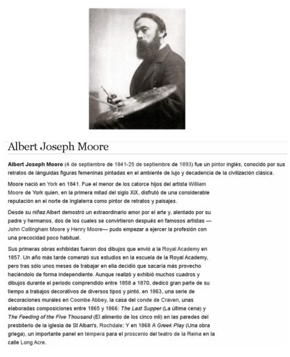 GRABADO ANTIGUO 1895 POR: ALBERT MOORE . EL LIBRO ABIERTO - Image 2
