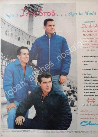 CARTEL ANTIGUO ORIGINAL DE ROGELIO GUERRA Y CHAMARRAS DANBROS 1960s /FEP