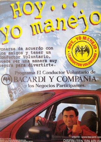 CARTEL ANTIGUO ORIGINAL DE ADAL RAMONES Y BACARDI /FEP