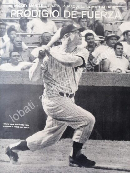 CARTEL ANTIGUO ORIGINAL DE NOTE DE PRENSA MICKEY MANTLE 1956 /FEP / BEISBOL - Image 2