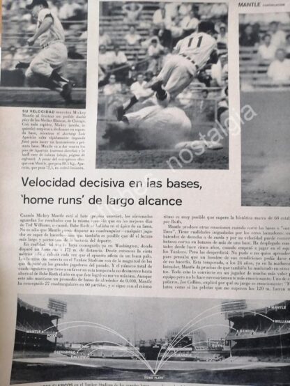 CARTEL ANTIGUO ORIGINAL DE NOTE DE PRENSA MICKEY MANTLE 1956 /FEP / BEISBOL - Image 3