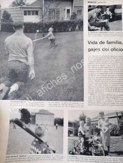 CARTEL ANTIGUO ORIGINAL DE NOTE DE PRENSA MICKEY MANTLE 1956 /FEP / BEISBOL - Image 4