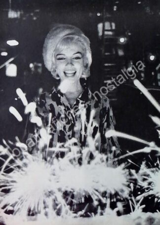CARTEL ANTIGUO ORIGINAL DE FOTO GRABADO DE PRENSA MARILYN MONROE 1960s