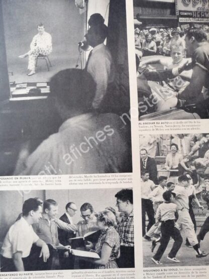 CARTEL ANTIGUO ORIGINAL DE NOTE DE PRENSA MICKEY MANTLE 1956 /FEP / BEISBOL - Image 5