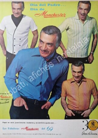 CARTEL ANTIGUO ORIGINAL DE MAURICIO GARCES Y CAMISAS MARISCAL 1969 /FEP 3