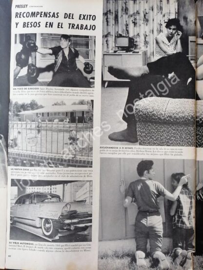 CARTEL ANTIGUO ORIGINAL DE NOTA. ELVIS PRESLEY UN LADO PERTURBADOR 1950s - Image 3