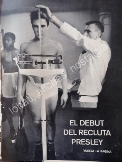 CARTEL ANTIGUO ORIGINAL DE NOTA. ELVIS PRESLEY DEBUTA COMO RECLUTA 1958 - Image 3